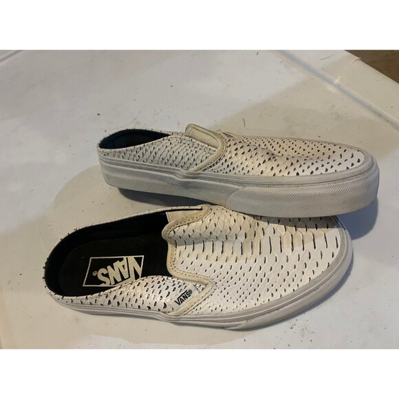 Vans slip on shoes white snake skin print size 5 women 3.5 men - Picture 5 of 7